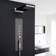 pannello doccia in acciaio inox con miscelatore termostatico