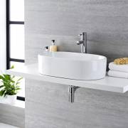 Lavabo del Bagno da Appoggio in Ceramica di forma ovale