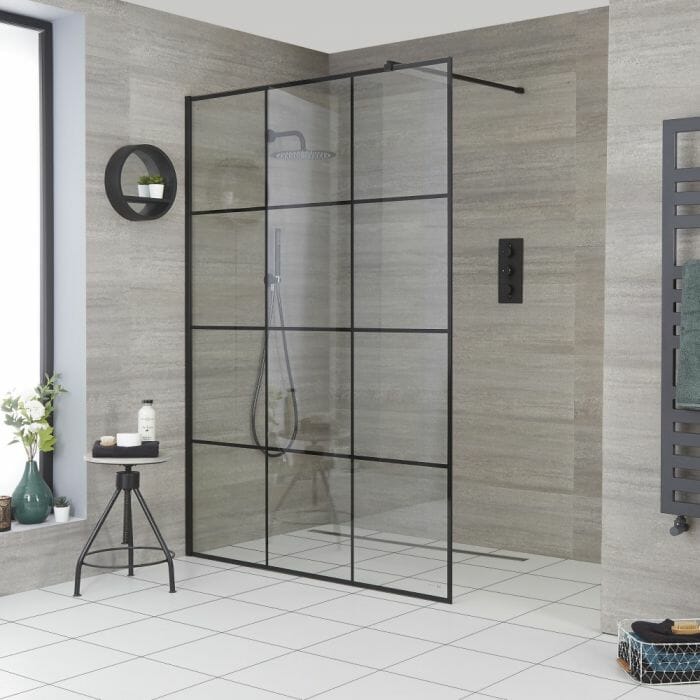 Parete Doccia Walk-In da 1950mm - Scelta di Dimensioni e AntaParaspruzzi - Barq