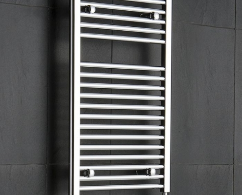Radiatore Scaldasalviette Piatto - Cromato - 800mm x 500mm x 30mm - 310 Watt - Ischia