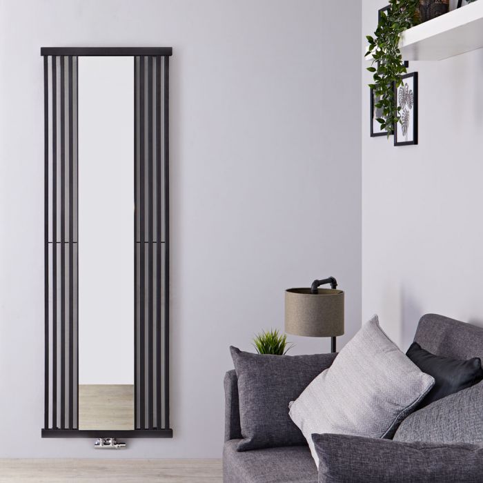 Radiatore di Design Verticale con Attacco Centrale - Con Specchio