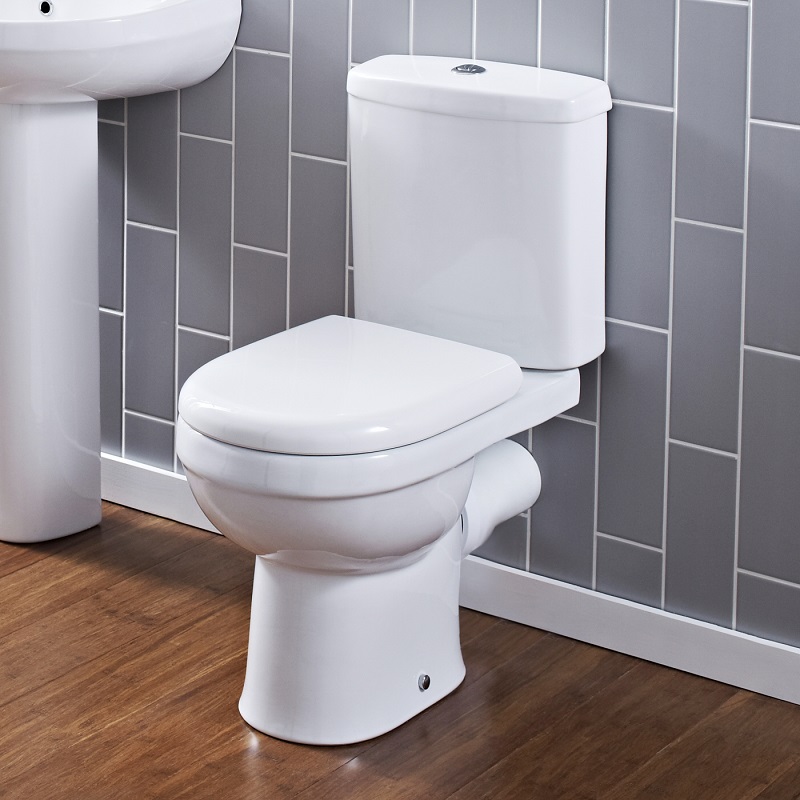 close-coupled-toilet Sanitario WC Monoblocco Rotondo con Copriwater Soft-Close - Ashbury