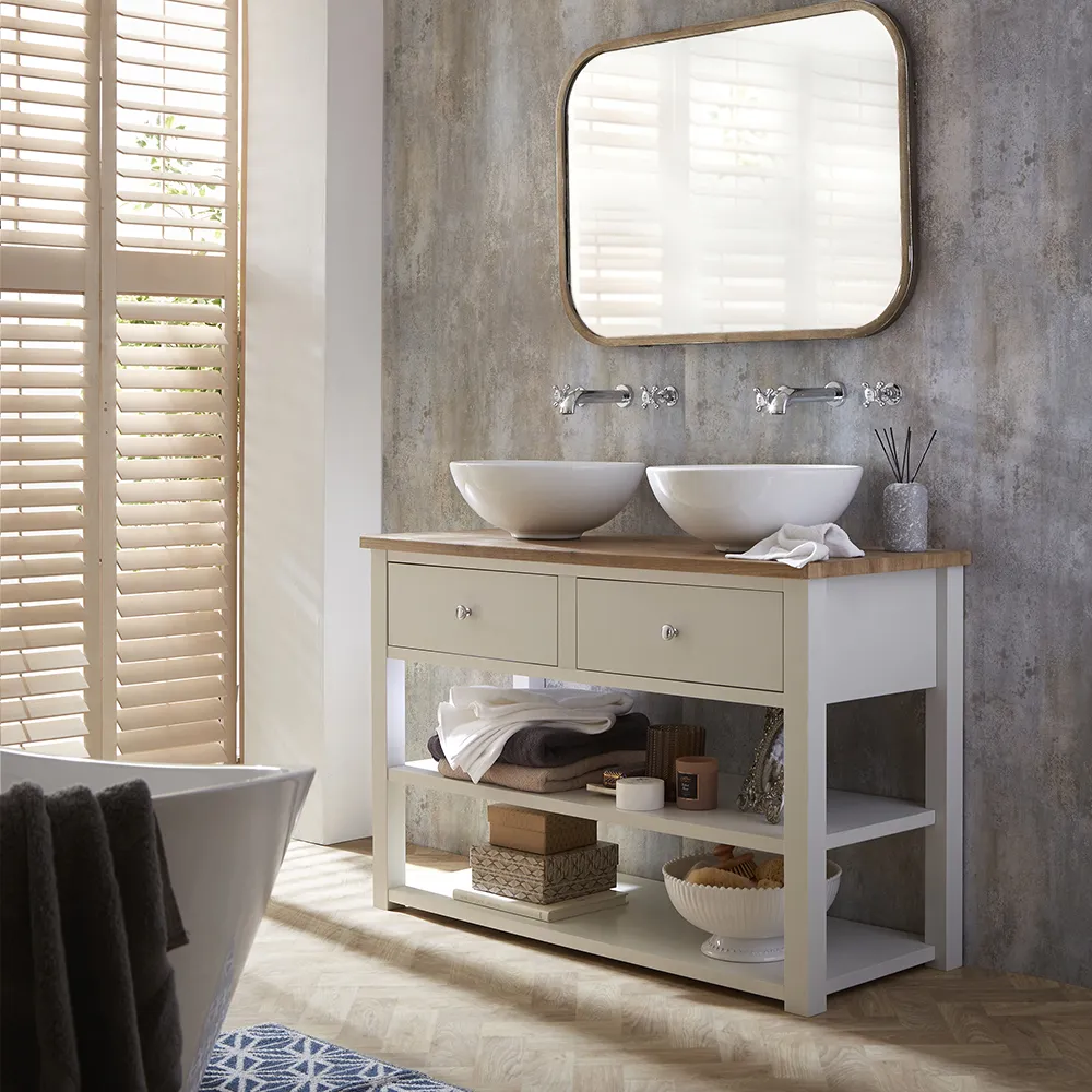 Mobile Da Bagno Tradizionale Grigio Fumo da 1215 mm - Stratford