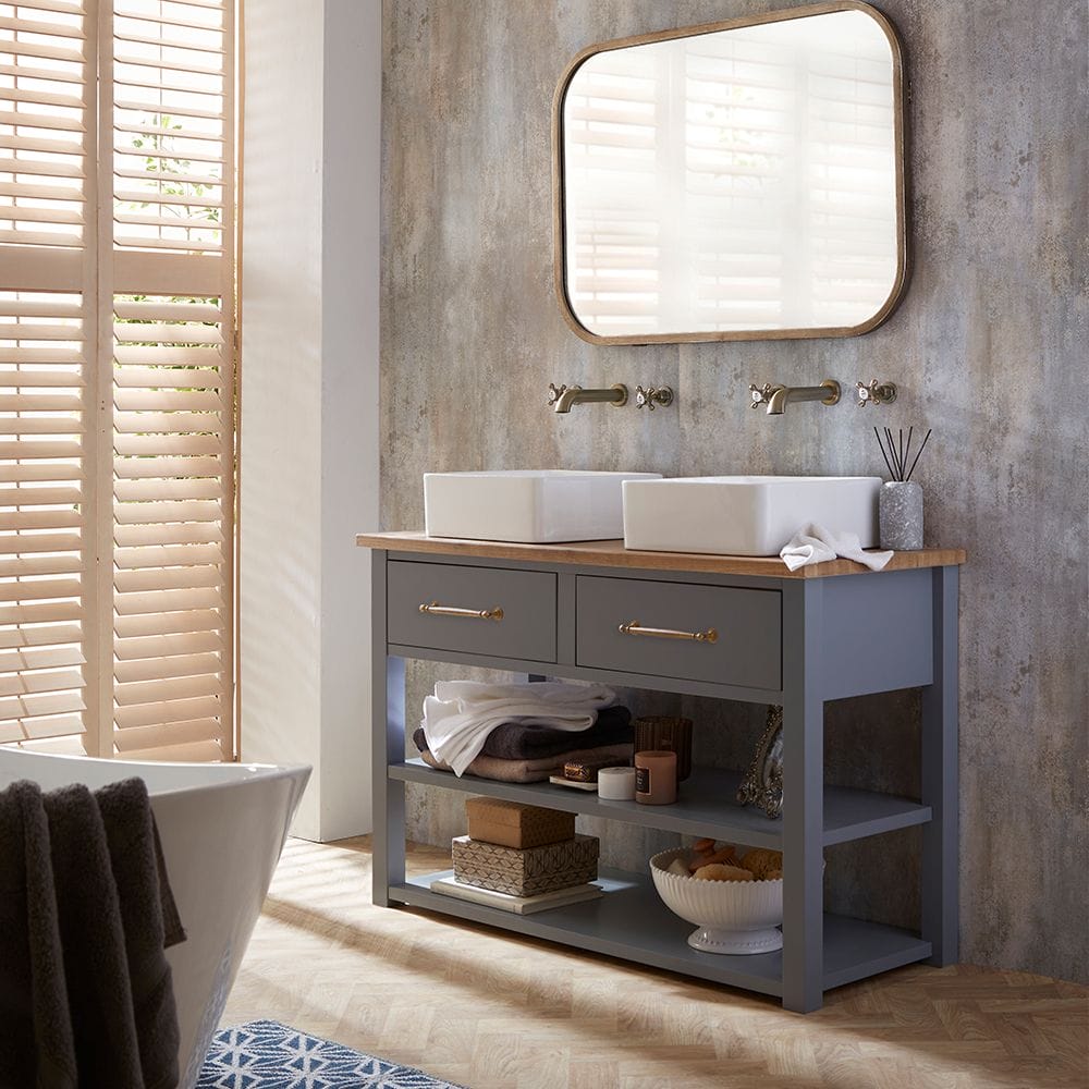 Mobile Da Bagno Tradizionale Grigio Chiaro da 1215 mm - Stratford