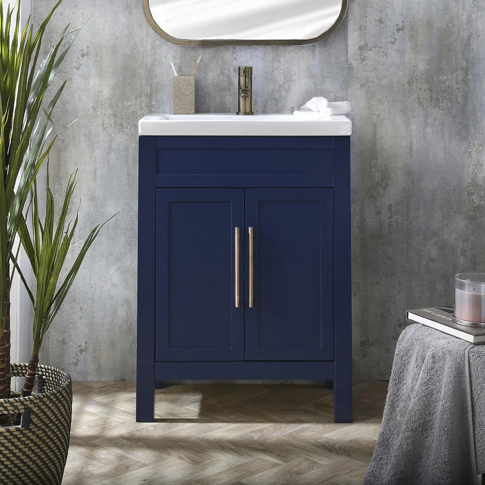 Mobile Da Bagno Tradizionale da 600 mm con Lavabo Blue Navy