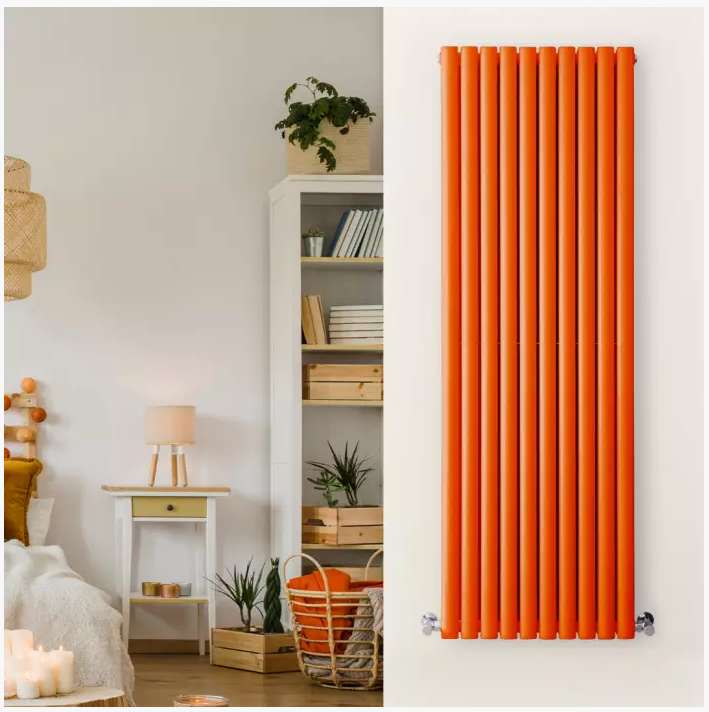 Radiatore di Design Verticale Doppio - Arancione