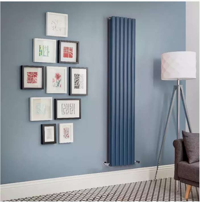 Radiatore di Design Verticale Doppio - Blu - Revive
