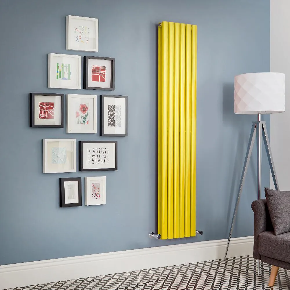 Radiatore di Design Verticale Doppio - Giallo - Revive 