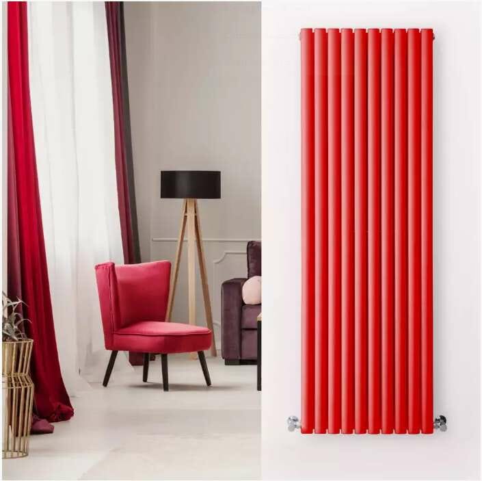 Radiatore di Design Verticale Doppio - Rosso - Revive