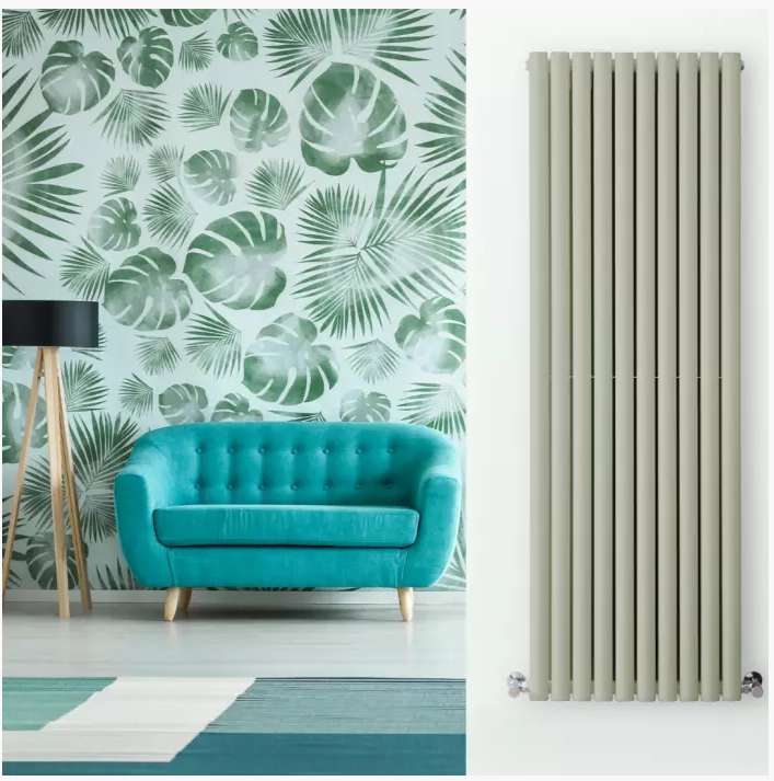 Radiatore di Design Verticale Doppio - Verde Salvia - Revive