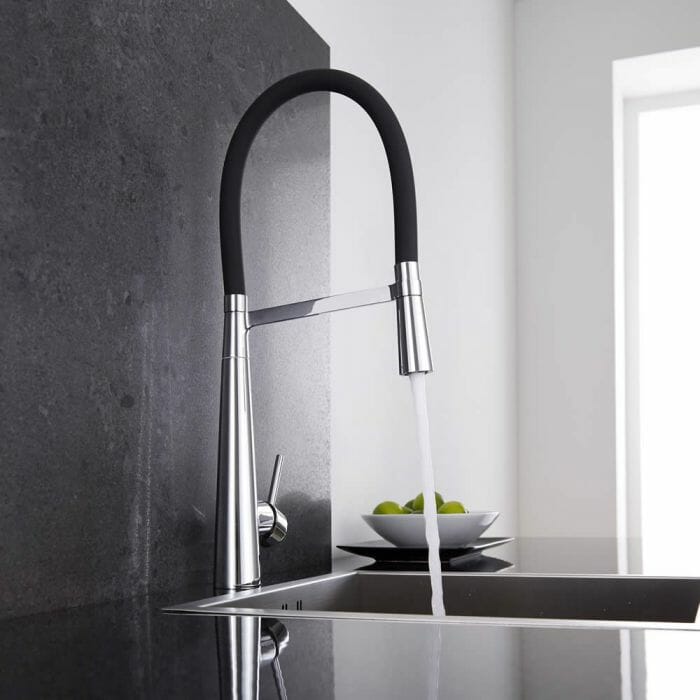 Miscelatore Cucina Nero Rubinetto Miscelatore Lavello Cucina Nero con Doccia