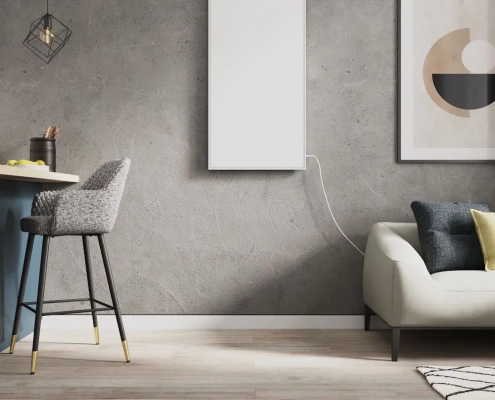 Pannello Riscaldante Elettrico a Infrarossi Smart - Bianco - con Cornice e Presa Elettrica - 720W - 595mm x 1195mm - Teplo