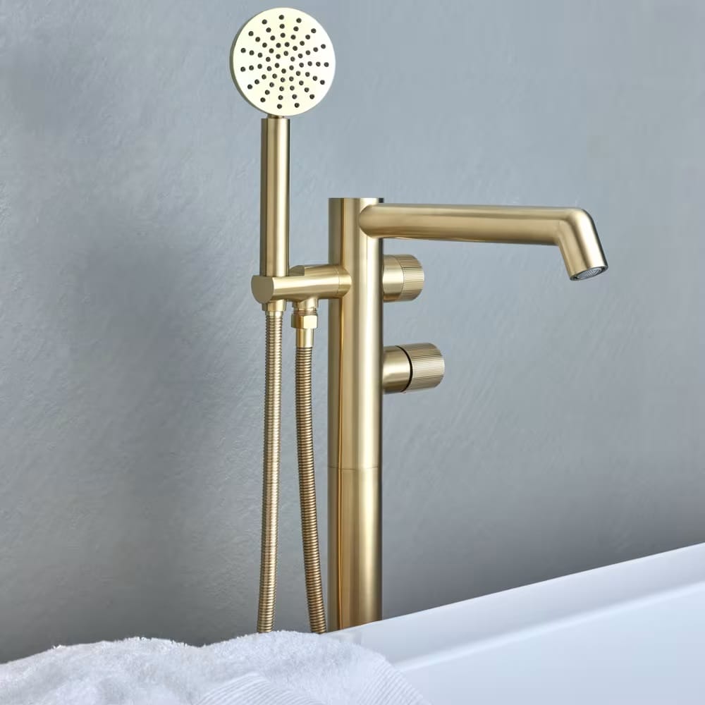 miscelatore vasca con doccetta moderno Miscelatore Termostatico per Vasca Freestanding - Lune